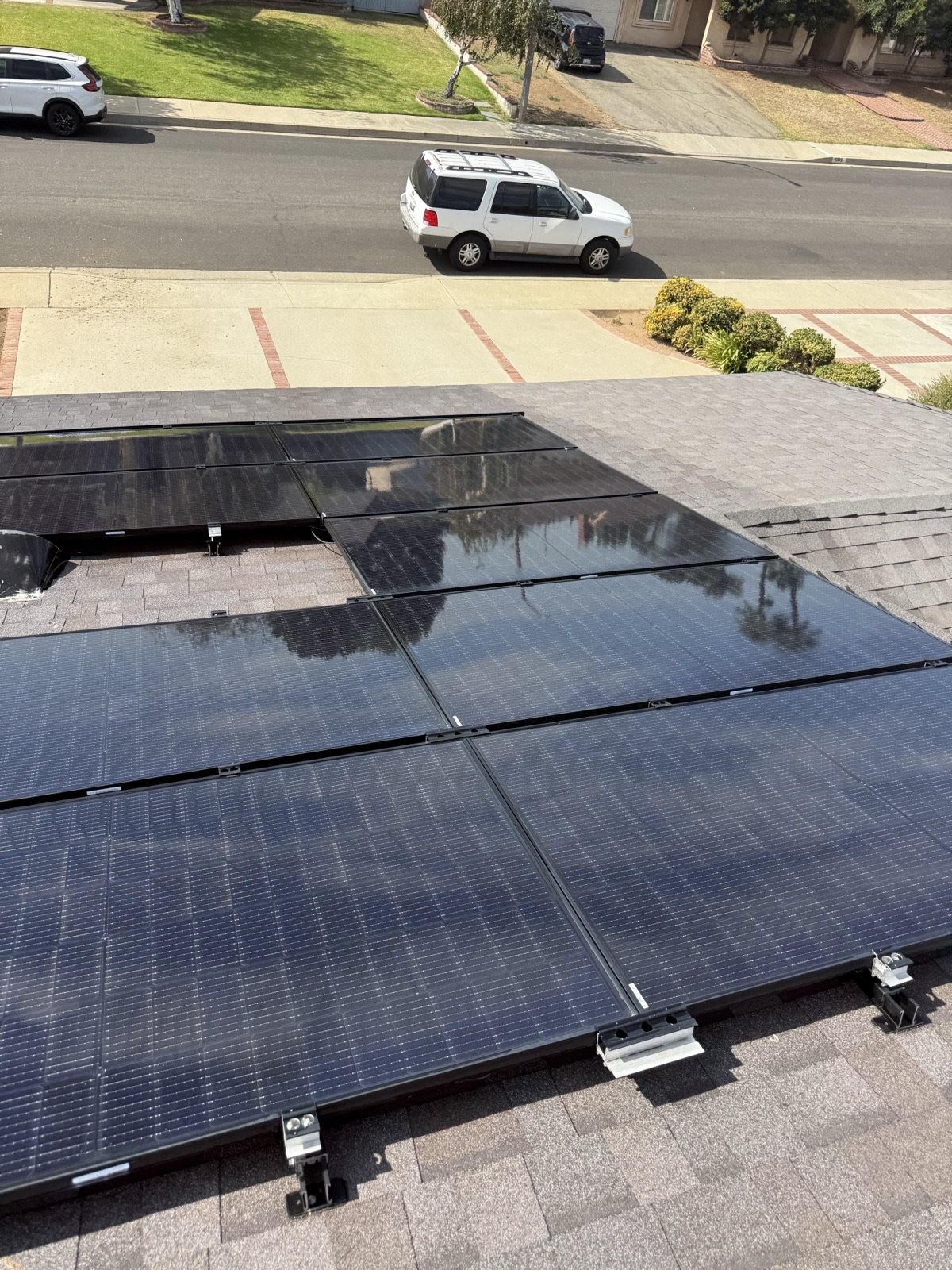Clean reflective solar panels after Fresh Solar Cleaning service